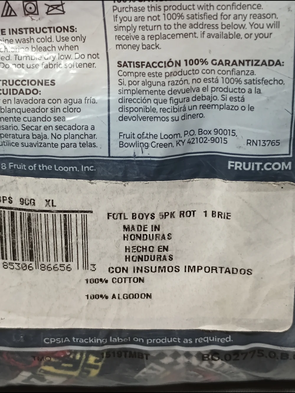 Fruit Of The Loom Boys' Race Car Cotton Briefs Underwear